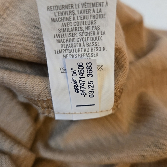 Aerie Tan and Black Leopard Print Top Oversized Size XS NWT - Picture 10 of 14